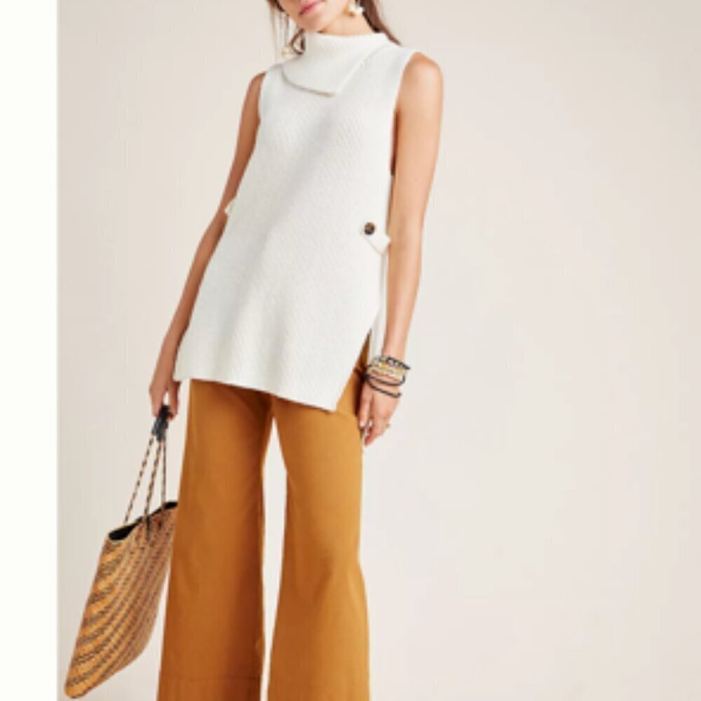 Anthropologie Alexia Sleeveless Knit Mock Neck Sweater Tunic XS